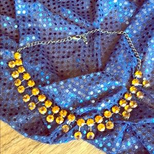 Golden diamond necklace